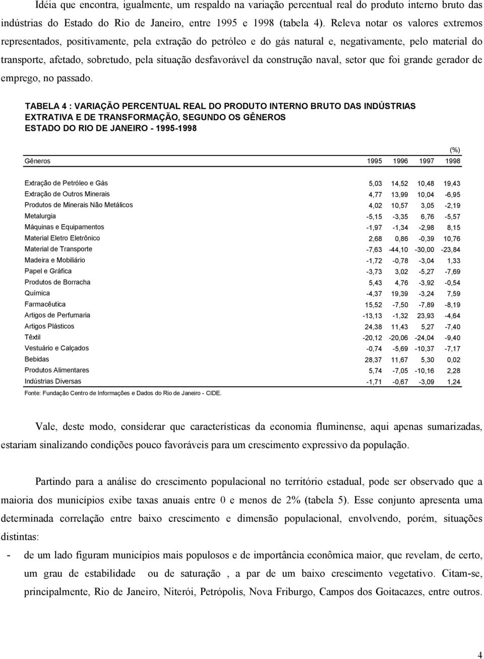 da construção naval, setor que foi grande gerador de emprego, no passado.