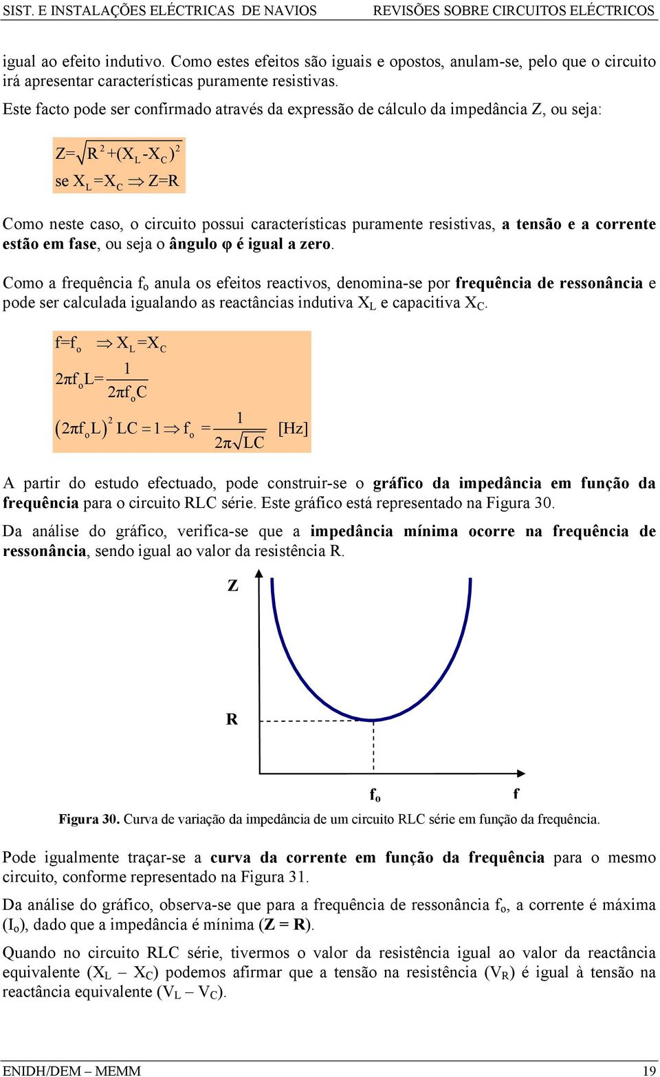 tensão e a corrente estão e fase, ou seja o ângulo φ é igual a zero.