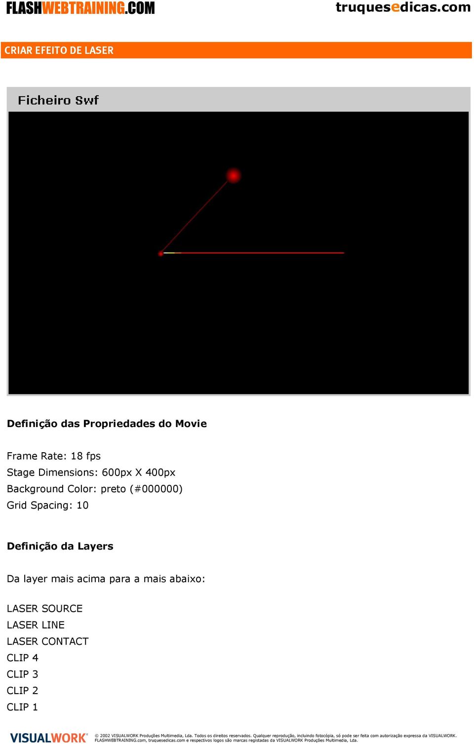 (#000000) Grid Spacing: 10 Definição da Layers Da layer mais acima para