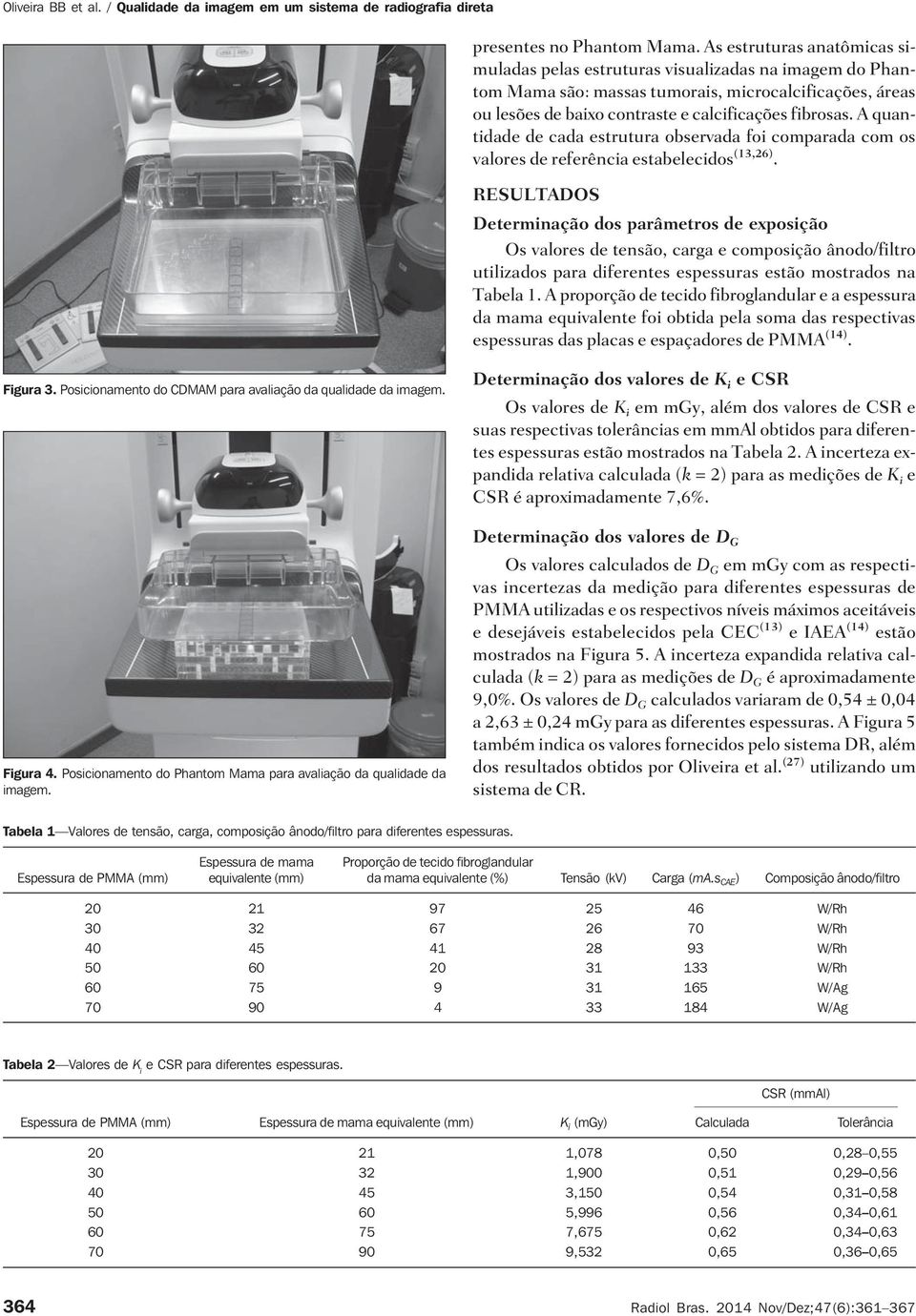 A quantidade de cada estrutura observada foi comparada com os valores de referência estabelecidos (13,26).