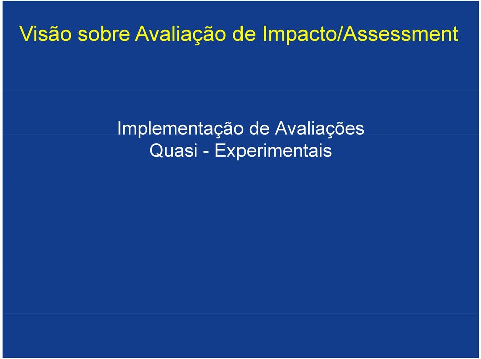 Implementação de Avaliações