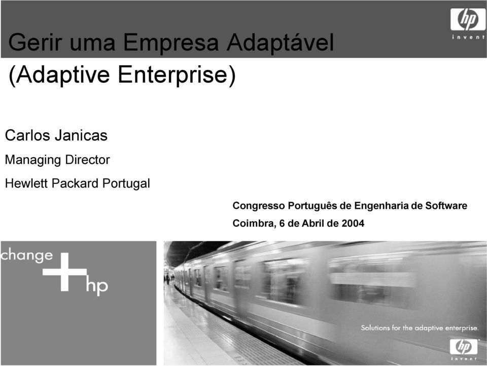 Hewlett Packard Portugal Congresso Português