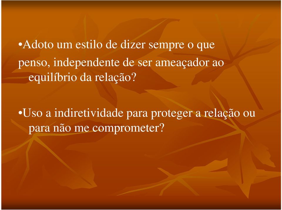 equilíbrio da relação?