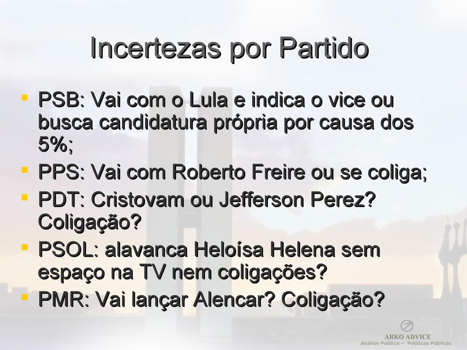 coliga; PDT: Cristovam ou Jefferson Perez? Coligação?