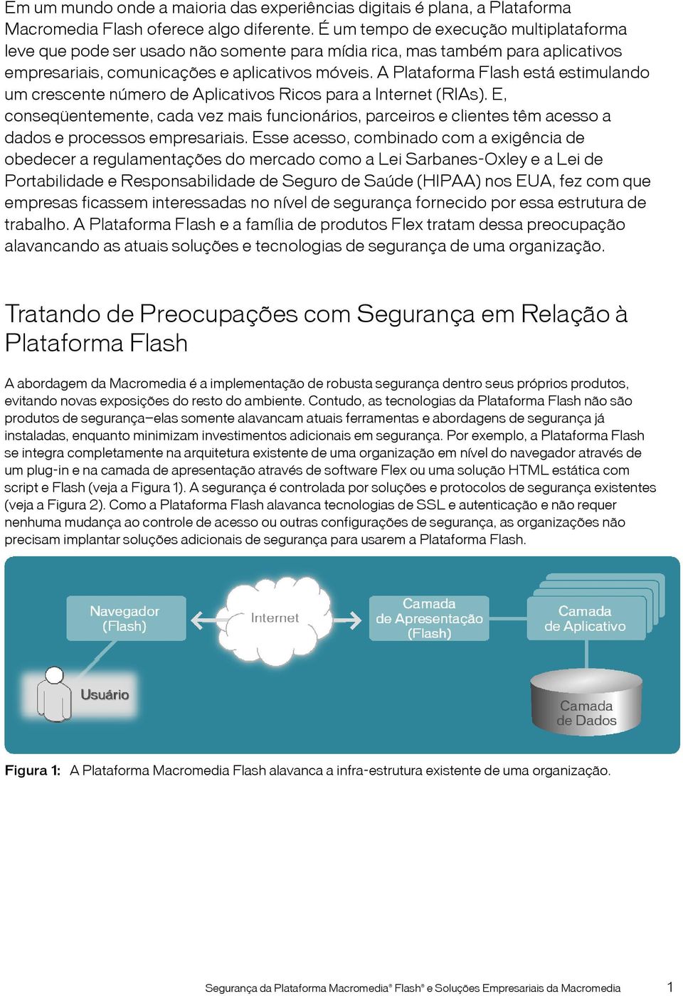 A Plataforma Flash está estimulando um crescente número de Aplicativos Ricos para a Internet (RIAs).