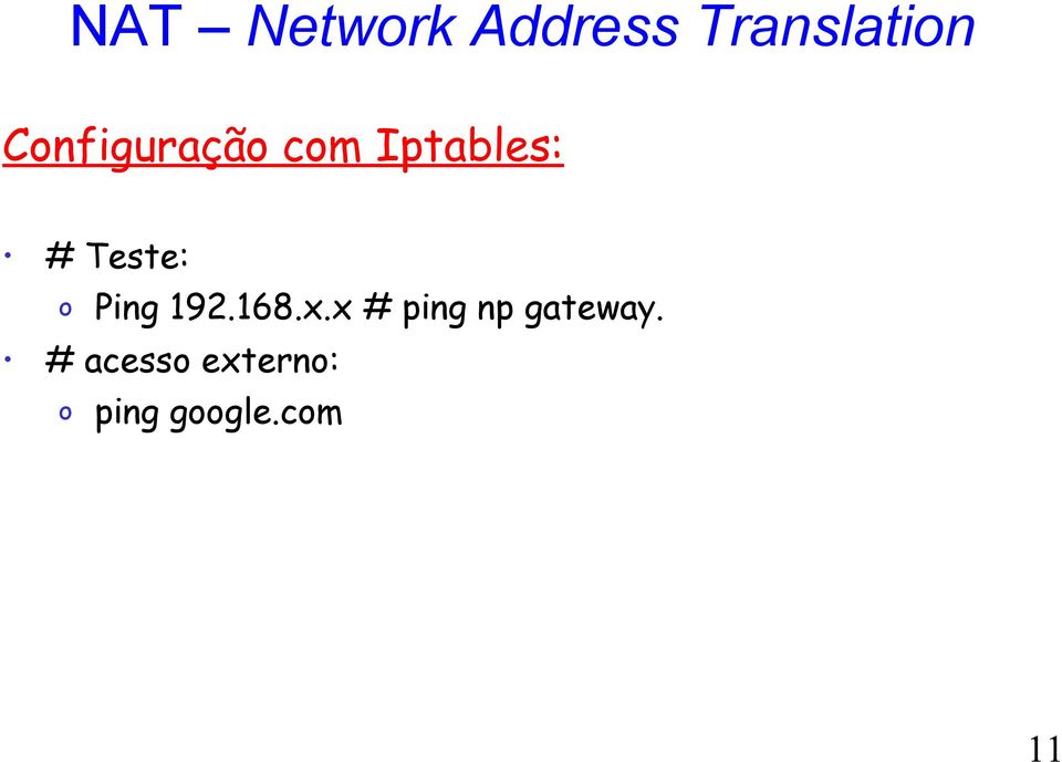 Ping 192.168.x.