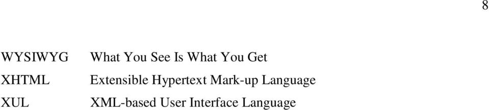 Extensible Hypertext Mark-up