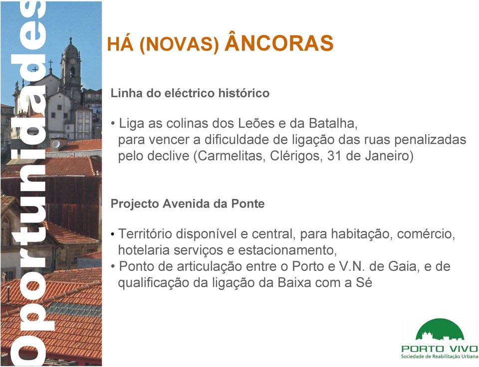 Avenida da Ponte Território disponível e central, para habitação, comércio, hotelaria serviços e