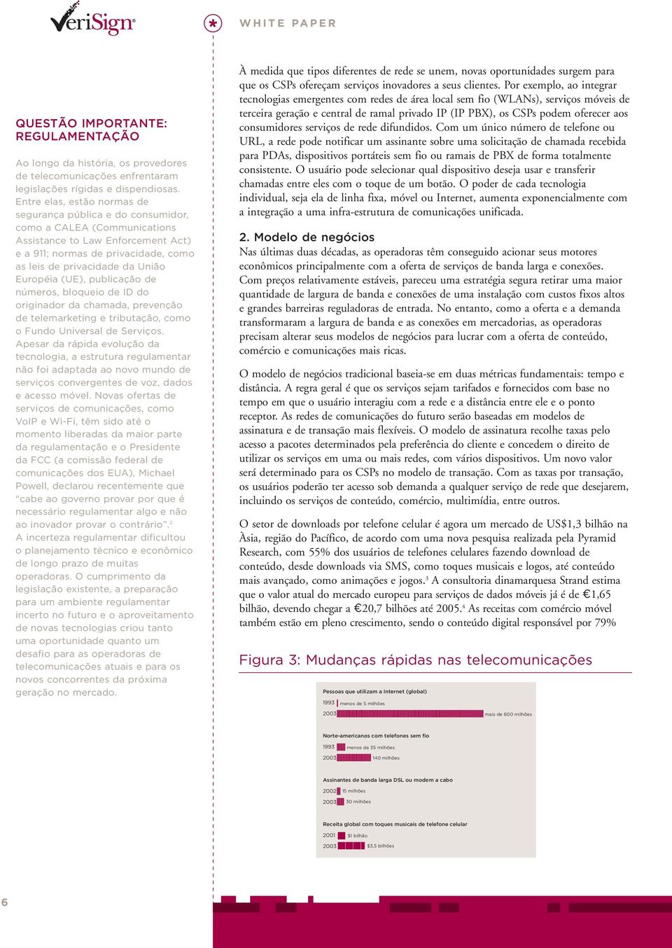 Européia (UE), publicação de números, bloqueio de ID do originador da chamada, prevenção de telemarketing e tributação, como o Fundo Universal de Serviços.