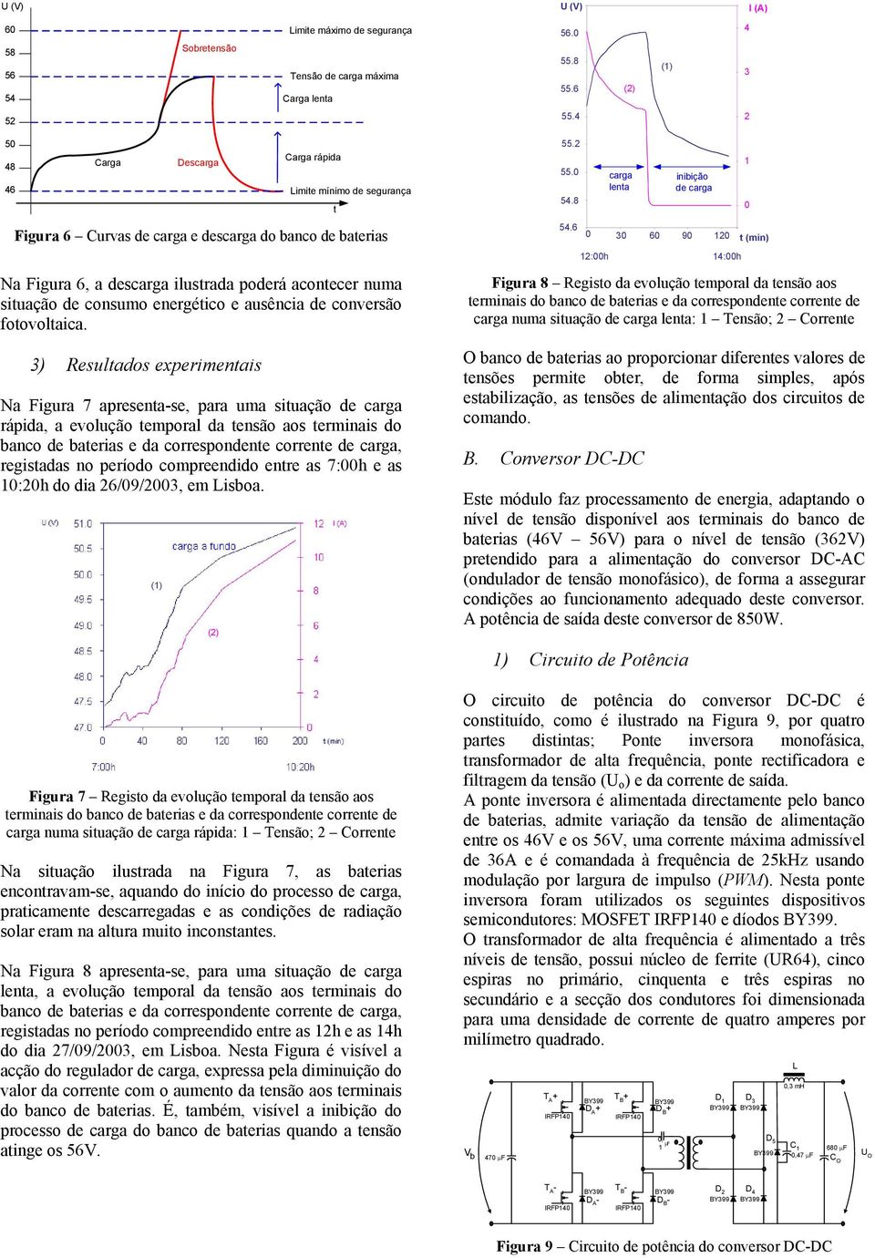 ausência de conversão fotovoltaica.