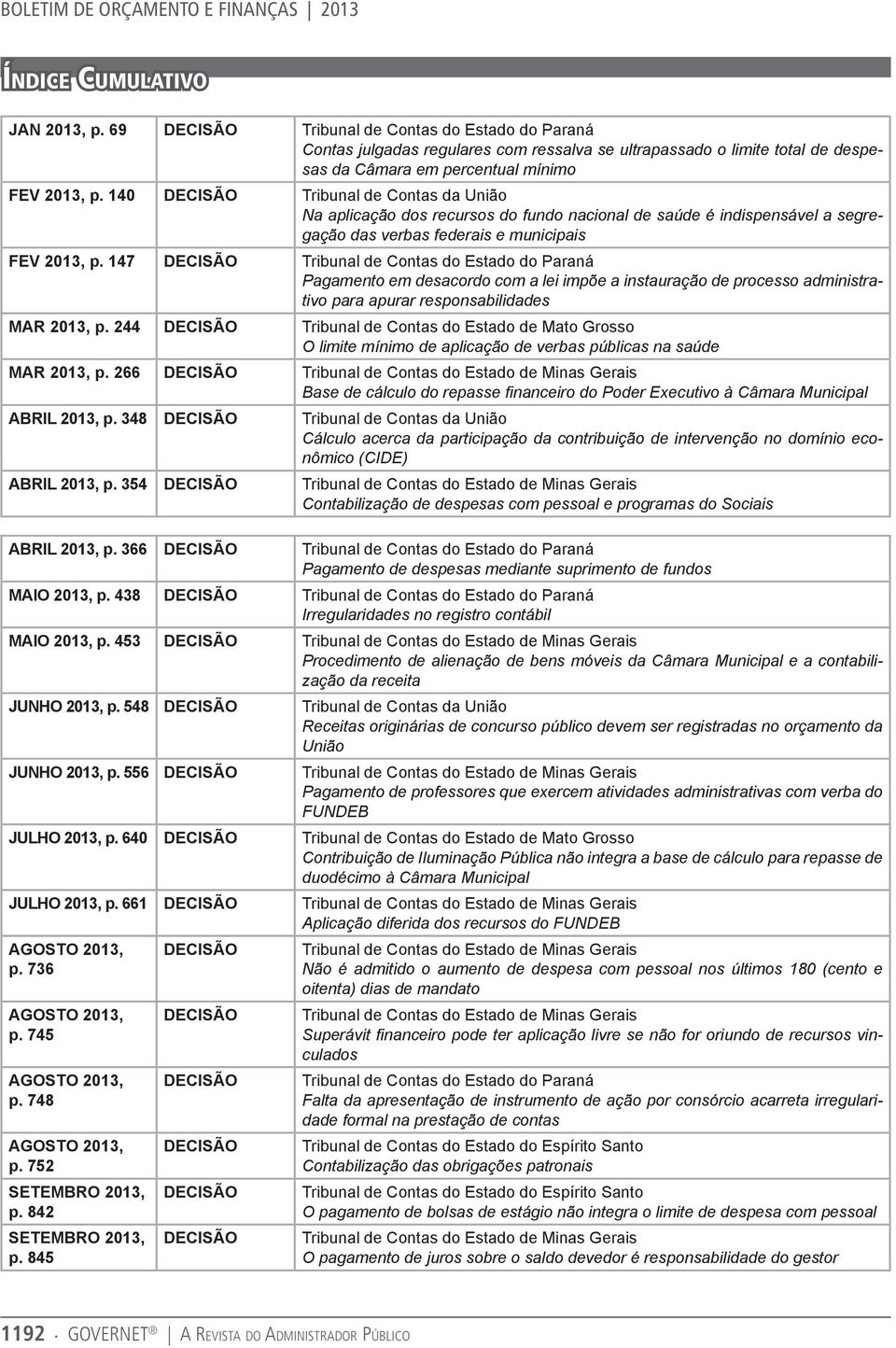 140 Tribunal de Contas da União Na aplicação dos recursos do fundo nacional de saúde é indispensável a segregação das verbas federais e municipais FEV 2013, p.