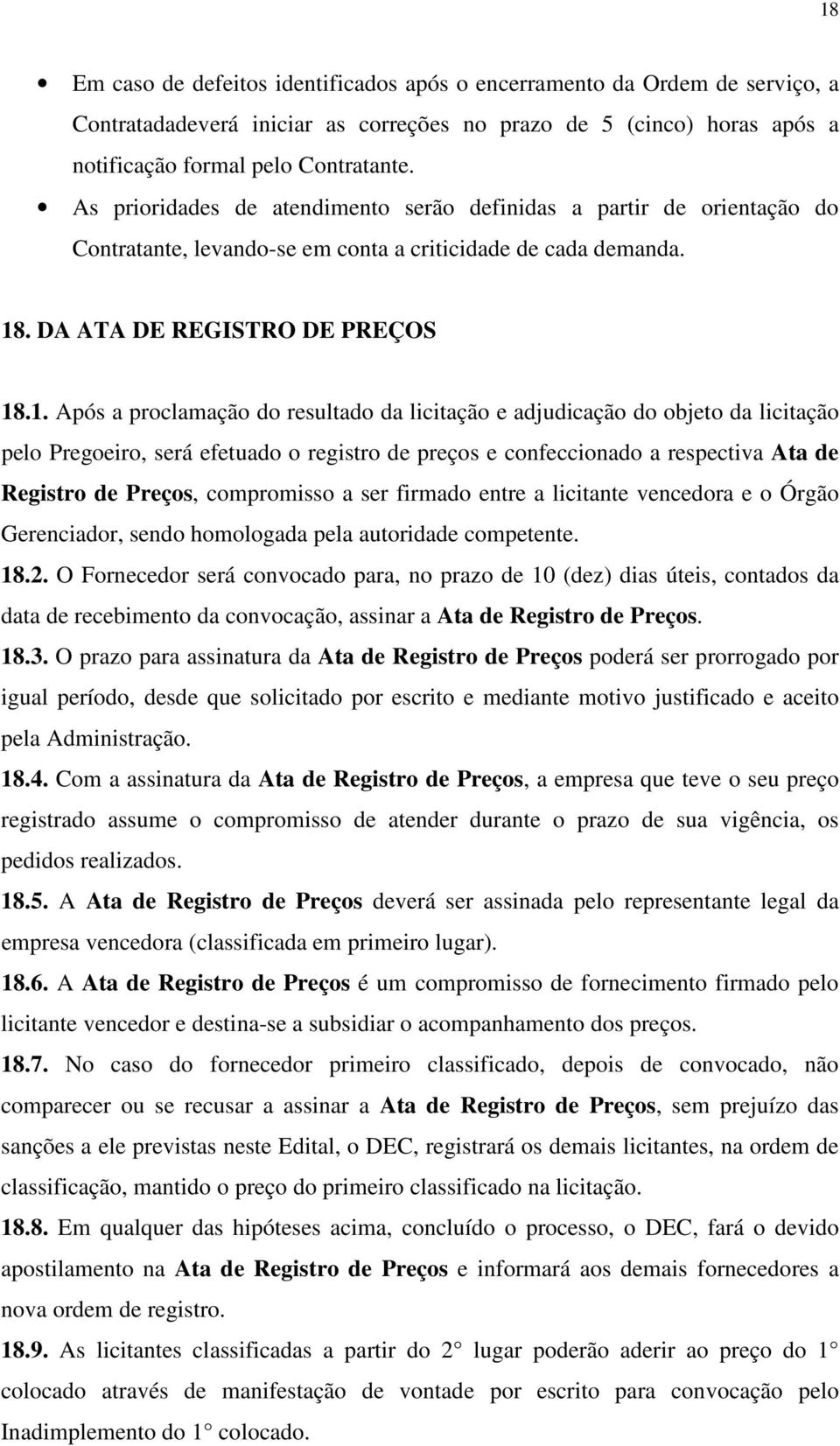 . DA ATA DE REGISTRO DE PREÇOS 18