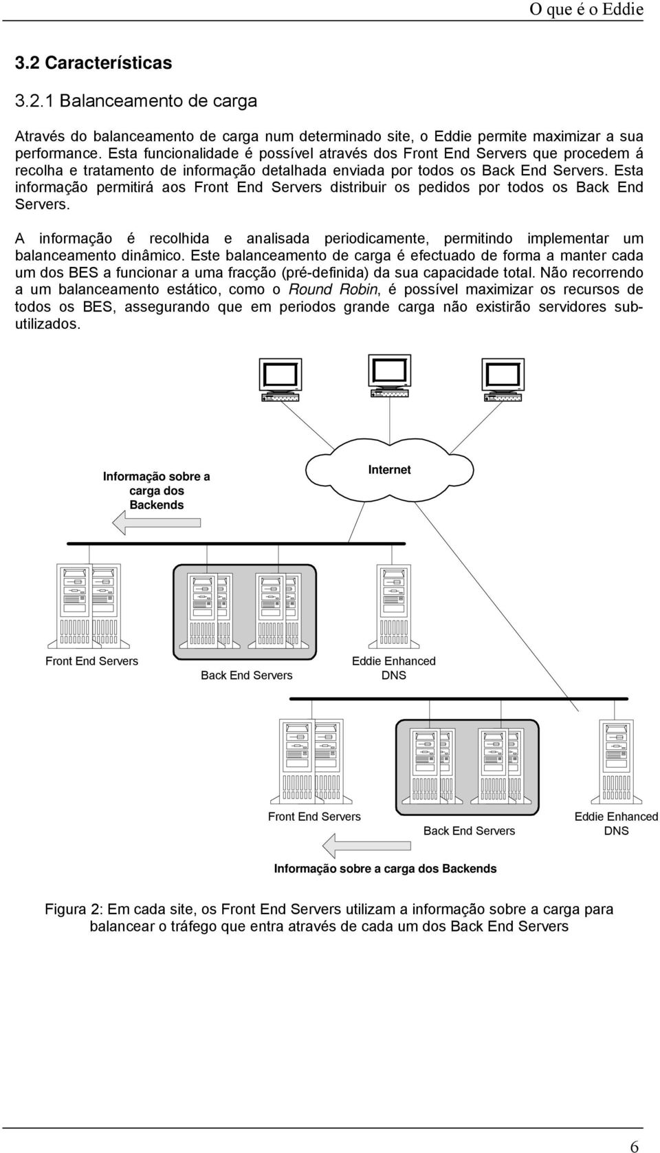 Esta informação permitirá aos Front End Servers distribuir os pedidos por todos os Back End Servers.