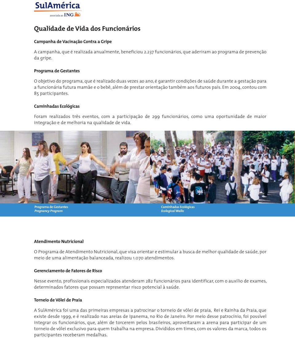 também aos futuros pais. Em 2004, contou com 85 participantes.