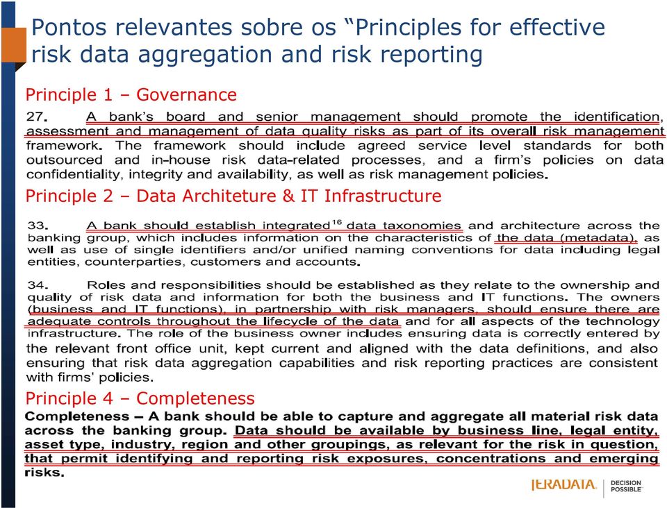 reporting Principle 1 Governance Principle 2