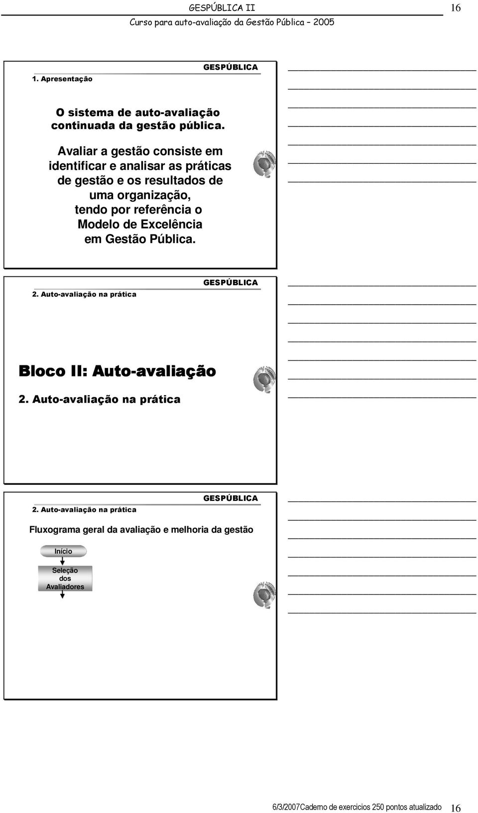 uma organização, tendo por referência o Modelo de Excelência em Gestão Pública.