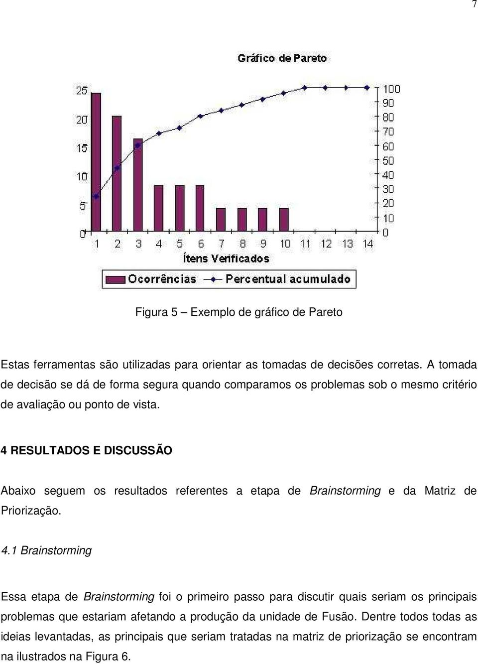 4 RESULTADOS E DISCUSSÃO Abaixo seguem os resultados referentes a etapa de Brainstorming e da Matriz de Priorização. 4.