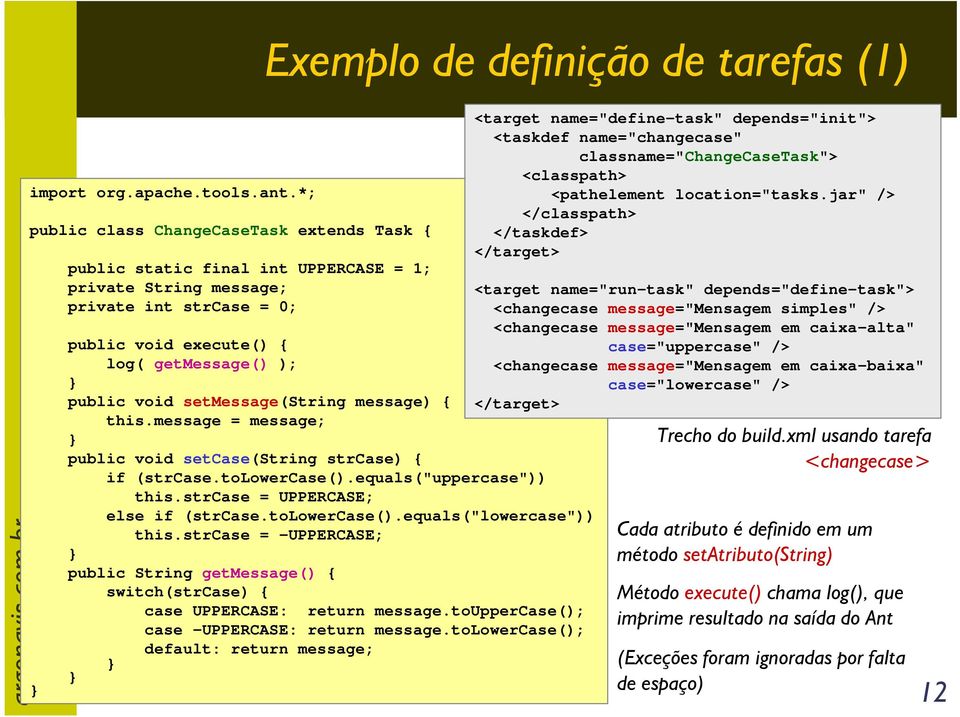 log( getmessage() ); } public void setmessage(string message) { this.message = message; } public void setcase(string strcase) { if (strcase.tolowercase().equals("uppercase")) this.