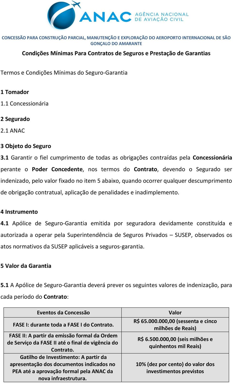 abaixo, quando ocorrer qualquer descumprimento de obrigação contratual, aplicação de penalidades e inadimplemento. 4 Instrumento 4.