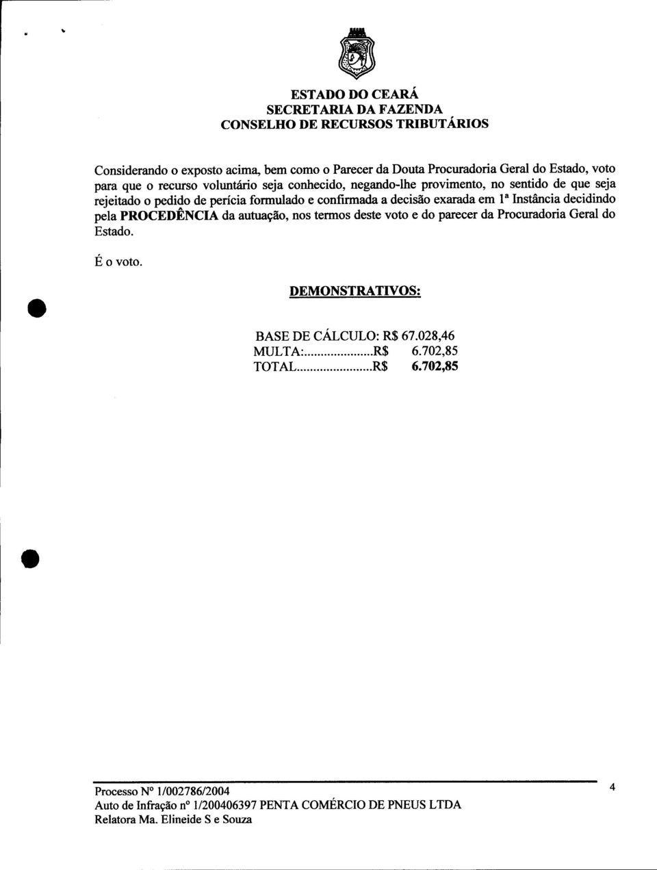 confirmada a decisão exarada em Ia Instância decidindo pela PROCEDÊNCIA da autuação, nos termos deste voto e do