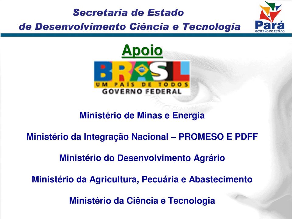 Desenvolvimento Agrário Ministério da Agricultura,