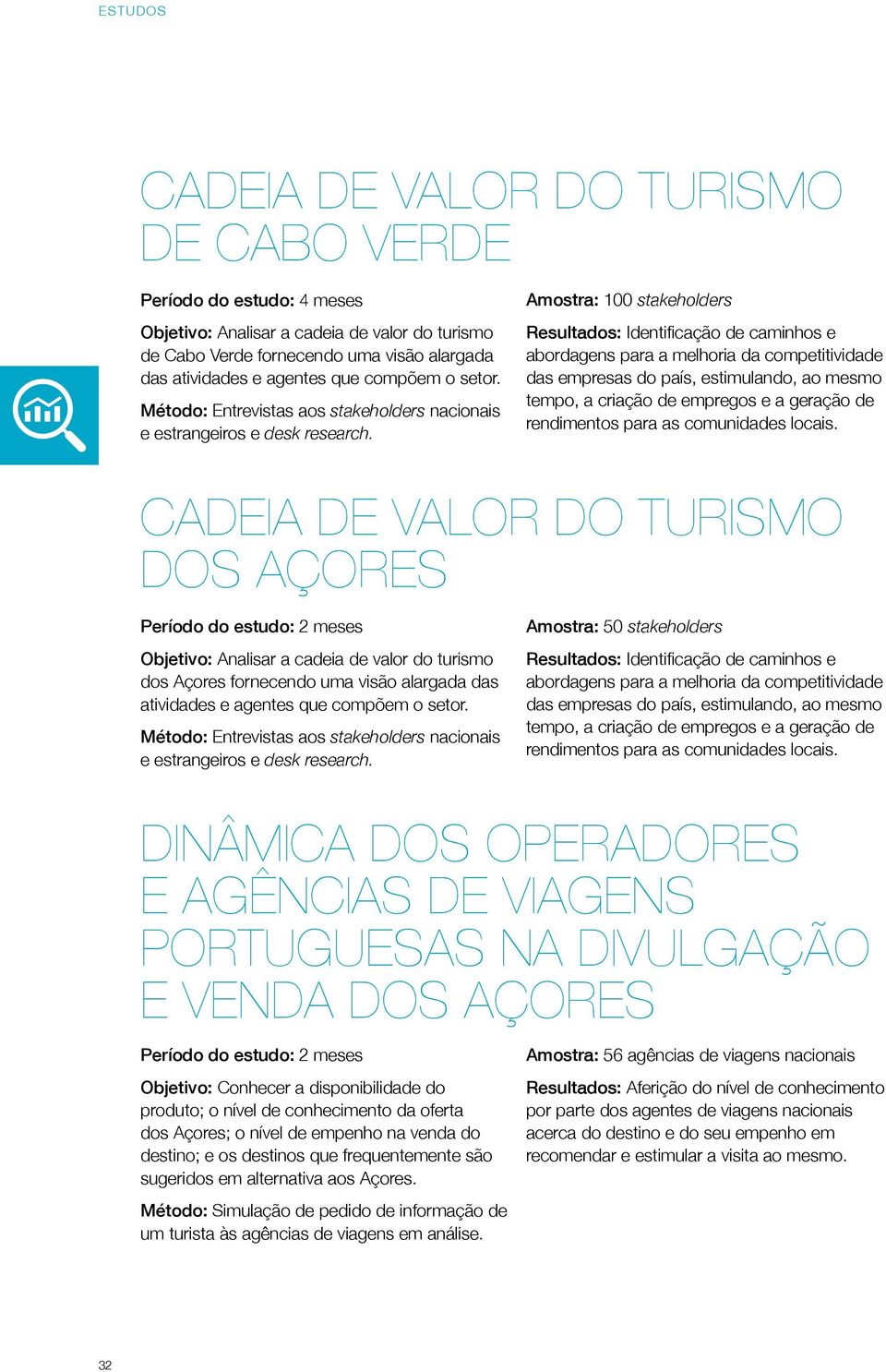 Amostra: 100 stakeholders Resultados: Identificação de caminhos e abordagens para a melhoria da competitividade das empresas do país, estimulando, ao mesmo tempo, a criação de empregos e a geração de