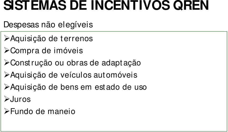 obras de adaptação Aquisição de veículos automóveis