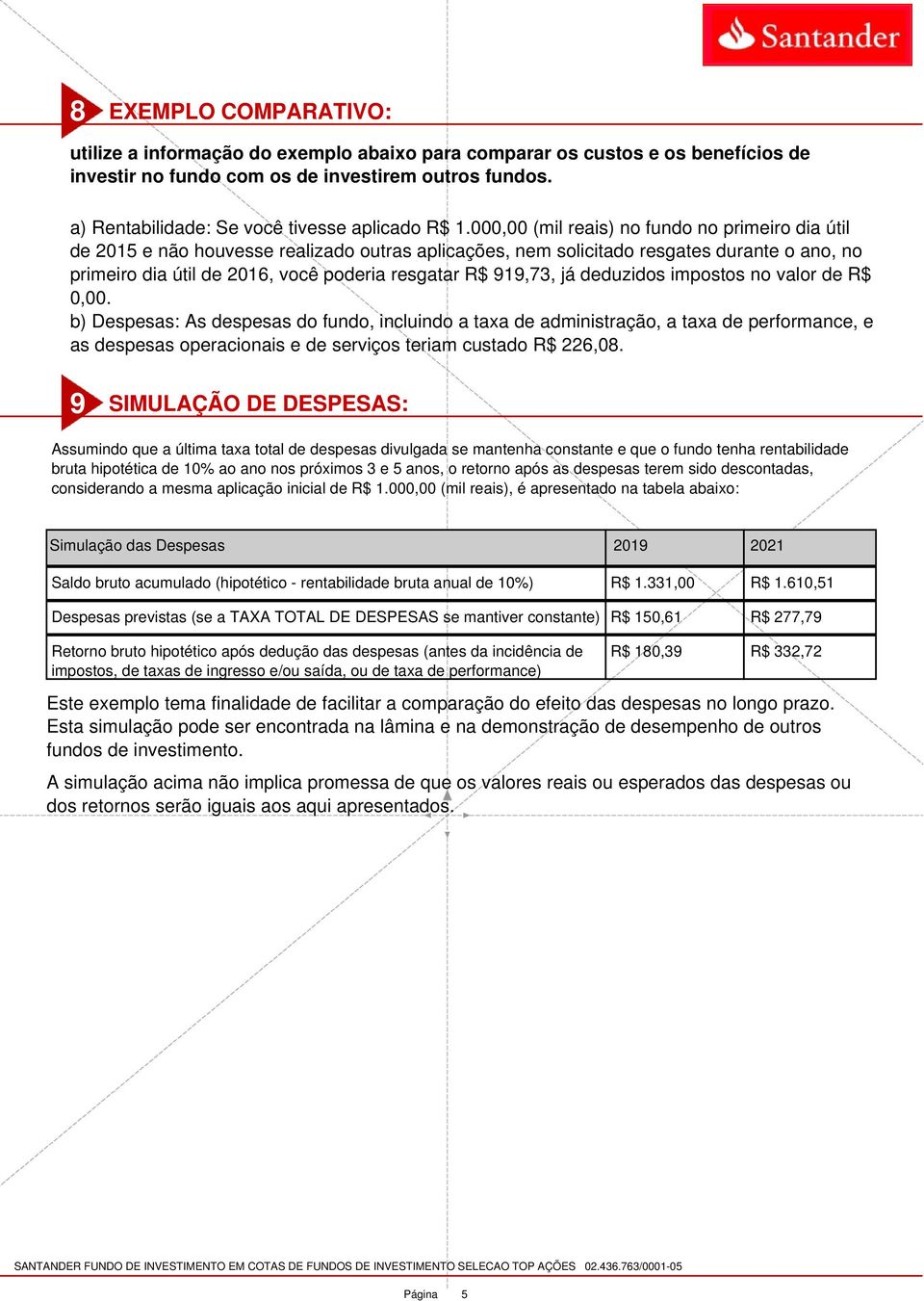 000,00 (mil reais) no fundo no primeiro dia útil de 2015 e não houvesse realizado outras aplicações, nem solicitado resgates durante o ano, no primeiro dia útil de 2016, você poderia resgatar R$