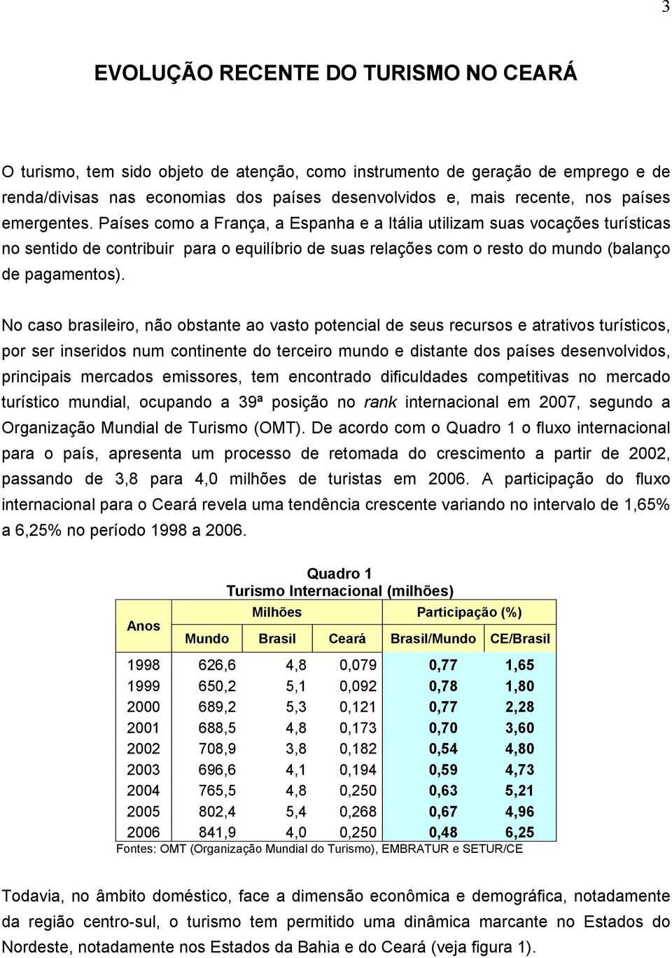 Países como a França, a Espanha e a Itália utilizam suas vocações turísticas no sentido de contribuir para o equilíbrio de suas relações com o resto do mundo (balanço de pagamentos).