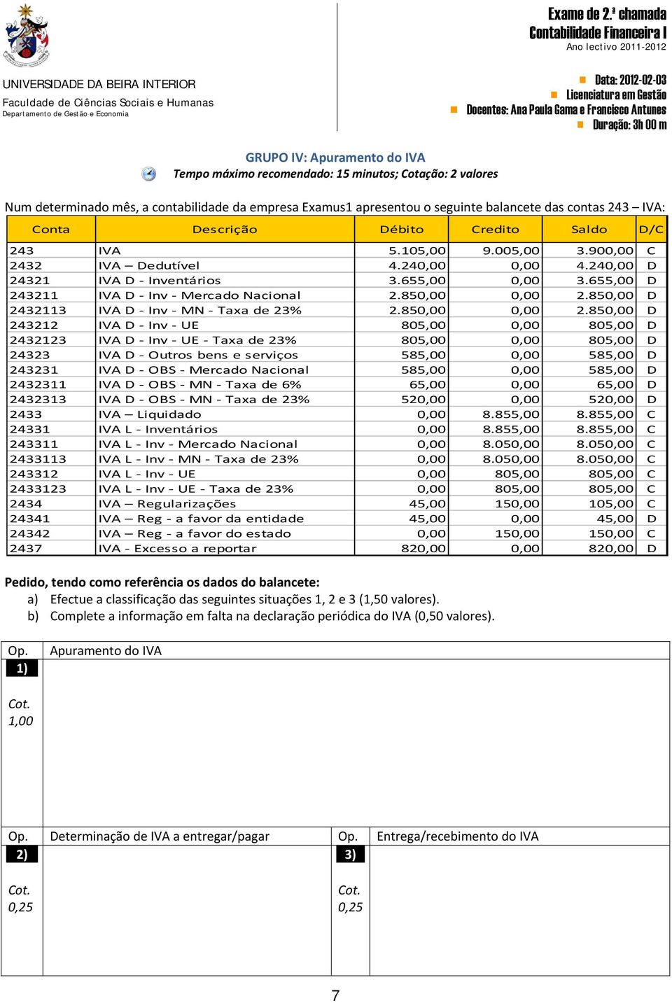 655,00 D 243211 IVA D Inv Mercado Nacional 2.850,00 0,00 2.