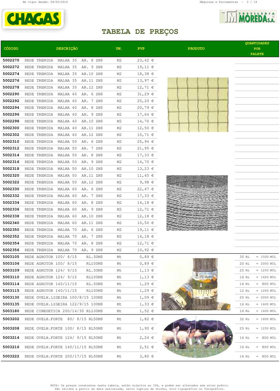 7 ZN$ M2 25,2 52294 REDE TREMIDA MALHA 4 AR. 8 ZN$ M2 2,79 52296 REDE TREMIDA MALHA 4 AR. 9 ZN$ M2 17,64 52298 REDE TREMIDA MALHA 4 AR.1 ZN$ M2 14,7 523 REDE TREMIDA MALHA 4 AR.