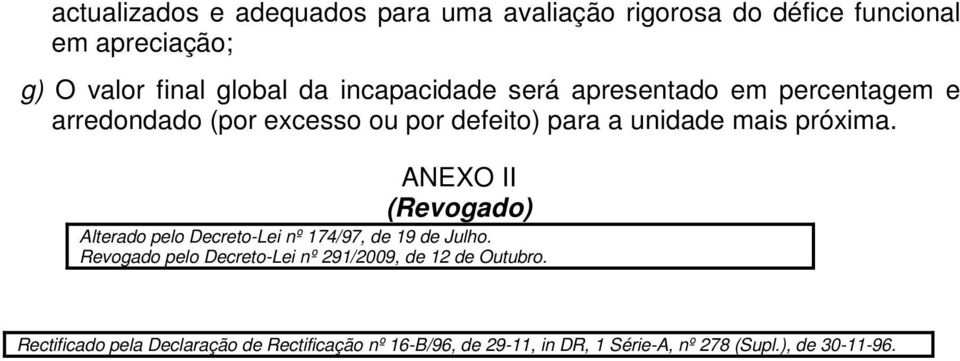 ANEXO II (Revogado) Alterado pelo Decreto-Lei nº 174/97, de 19 de Julho.