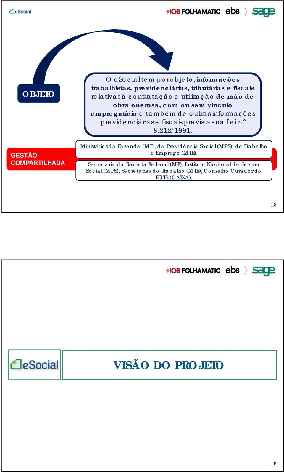 previstas na Lei n 8.212/1991. Ministérios da Fazenda (MF), da Previdência Social (MPS), do Trabalho e Emprego (MTE).