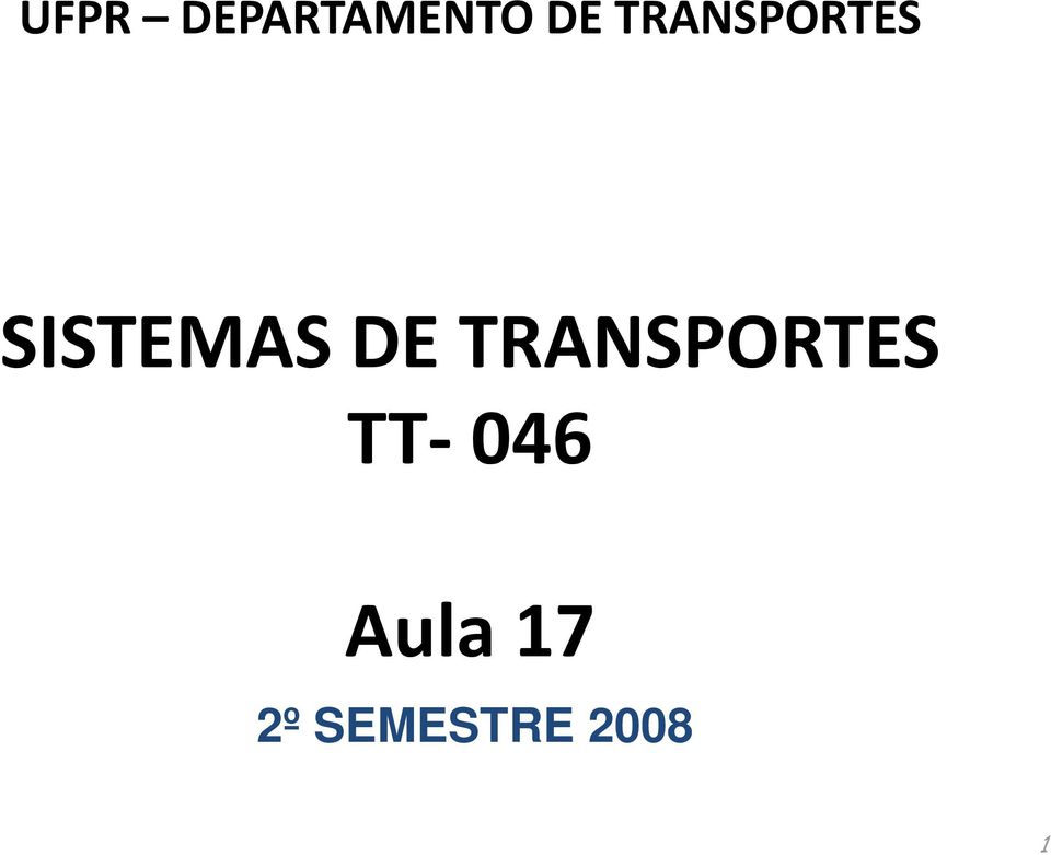 DE TRANSPORTES TT 046