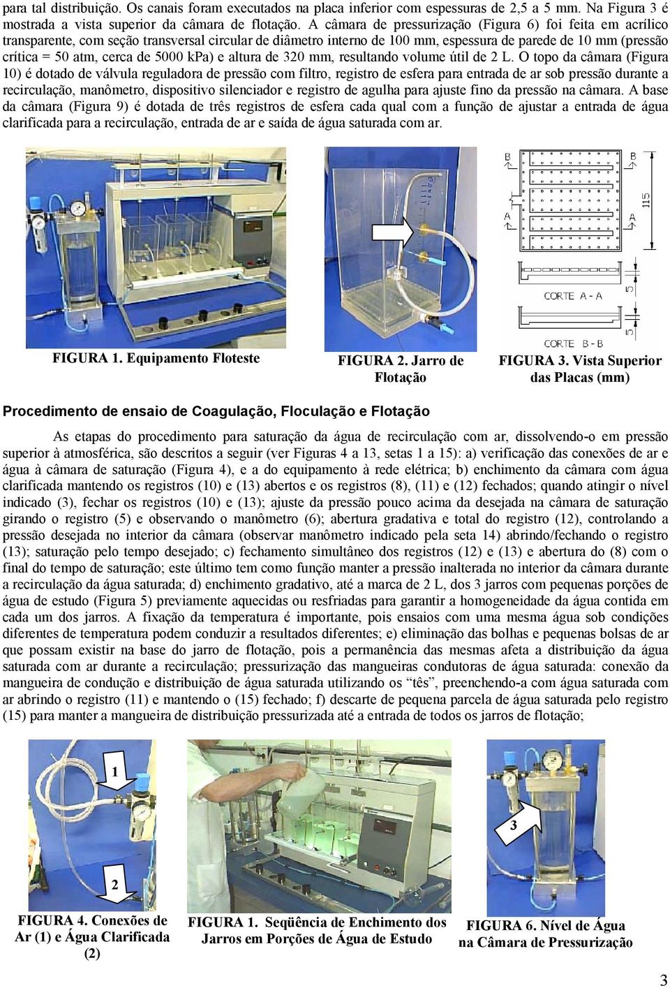 kpa) e altura de 320 mm, resultando volume útil de 2 L.