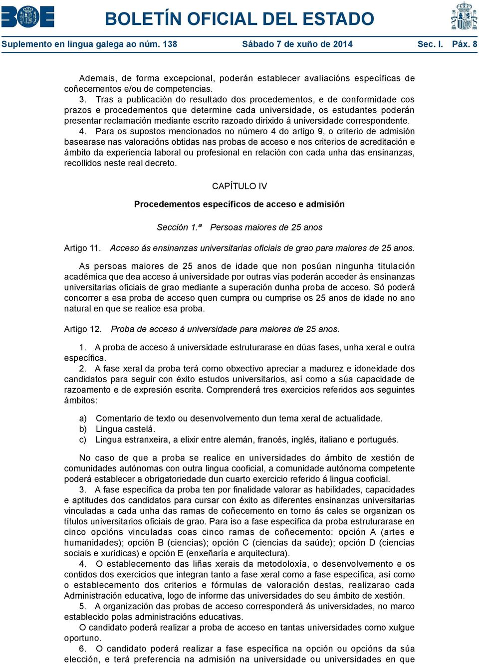 dirixido á universidade correspondente. 4.