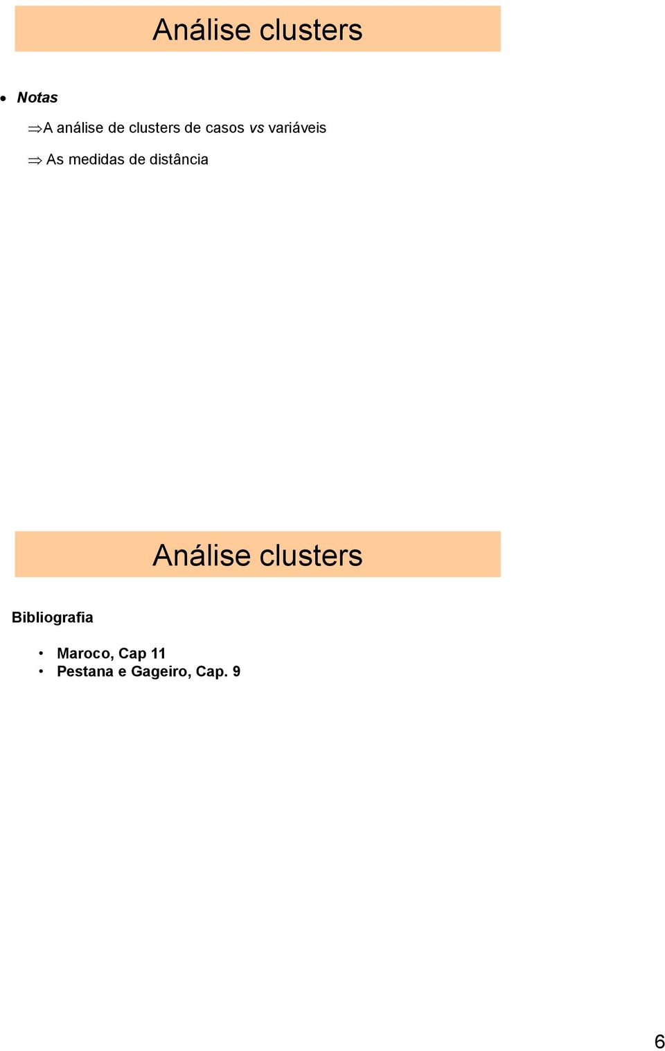 Análise clusters Bibliografia
