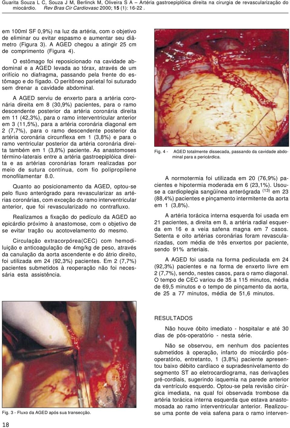 O peritôneo parietal foi suturado sem drenar a cavidade abdominal.