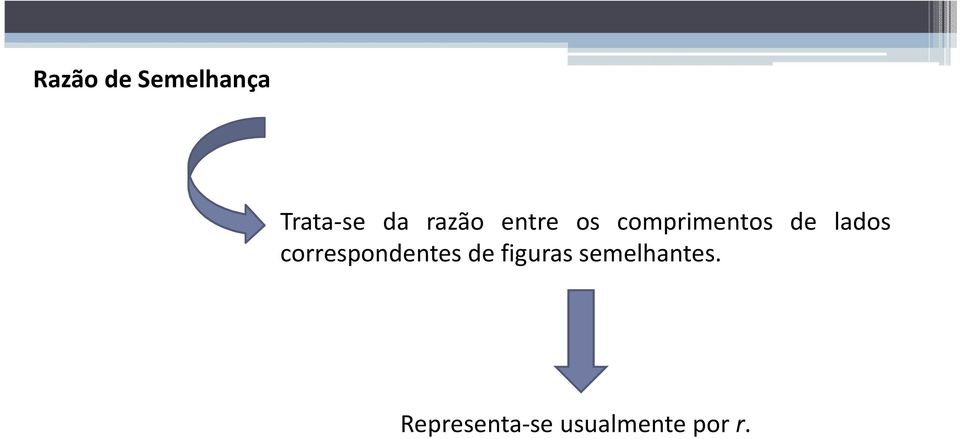 lados correspondentes de figuras