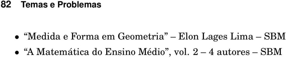 Lima SBM A Matemática do