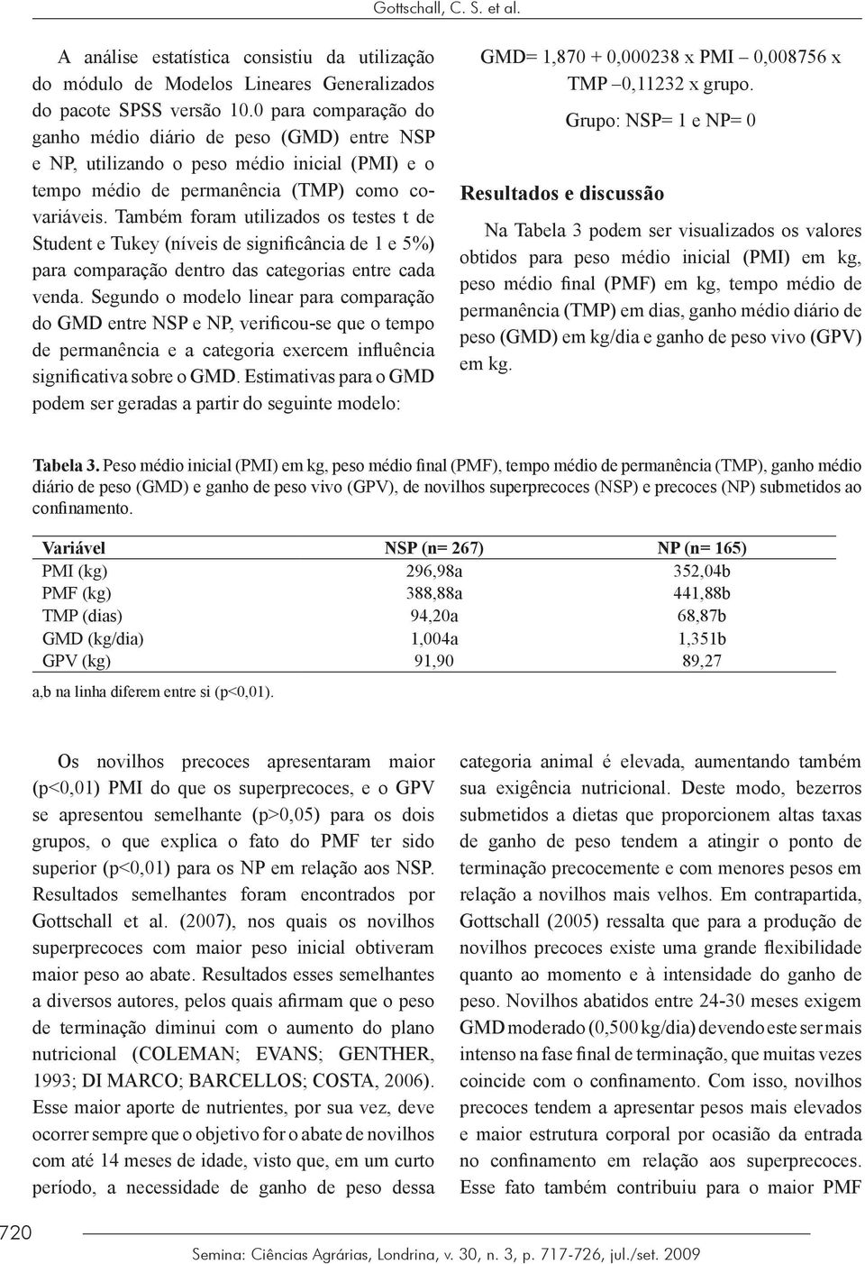 Também foram utilizados os testes t de Student e Tukey (níveis de significância de 1 e 5%) para comparação dentro das categorias entre cada venda.