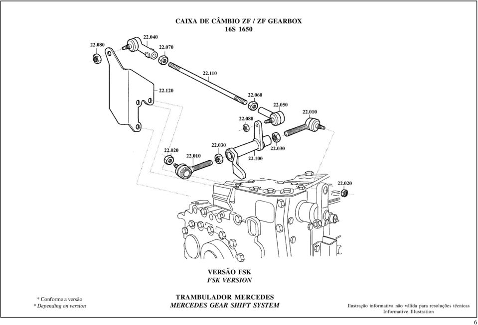 MERCEDES MERCEDES GEAR SHIFT SYSTEM Ilustração informativa