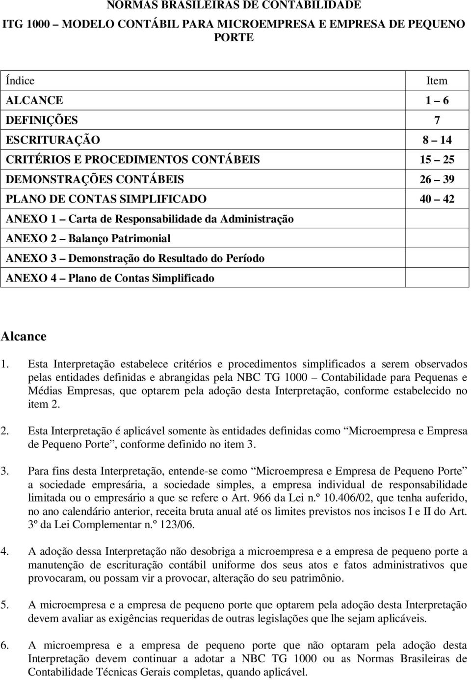 Plano de Contas Simplificado Alcance 1.