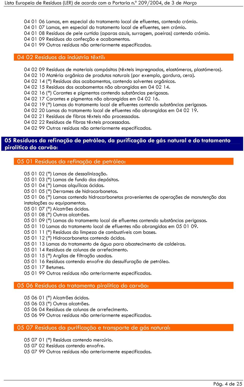 04 02 Resíduos da indústria têxtil: 04 02 09 Resíduos de materiais compósitos (têxteis impregnados, elastómeros, plastómeros).