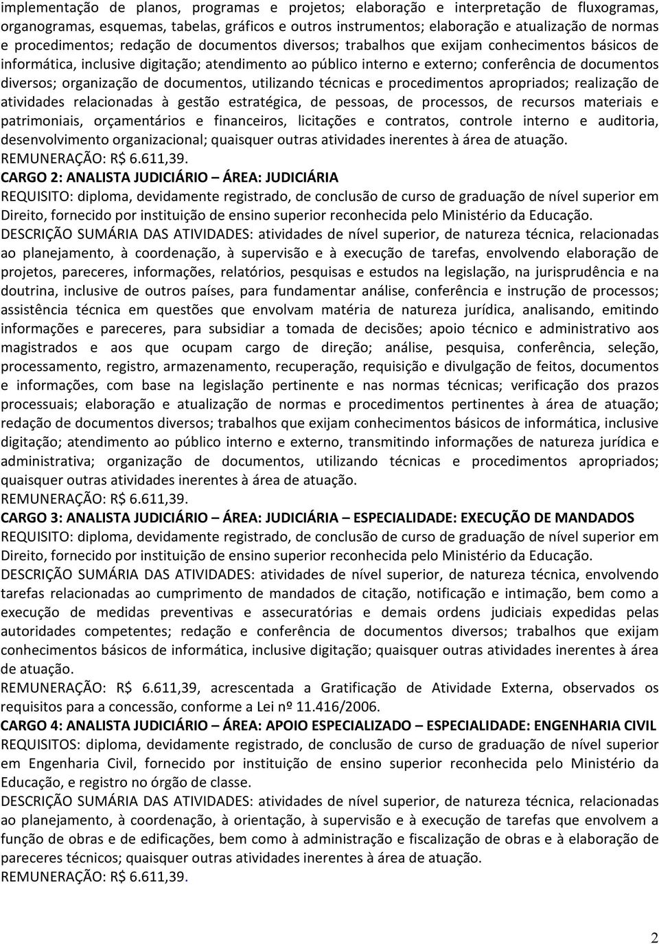 diversos; organização de documentos, utilizando técnicas e procedimentos apropriados; realização de atividades relacionadas à gestão estratégica, de pessoas, de processos, de recursos materiais e