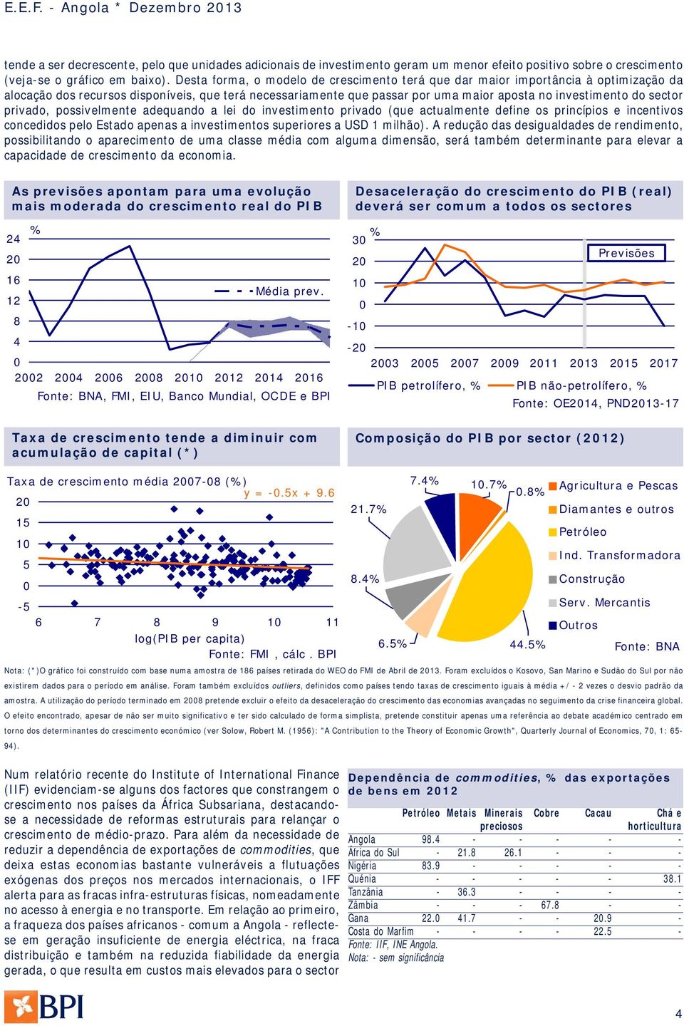 sector privado, possivelmente adequando a lei do investimento privado (que actualmente define os princípios e incentivos concedidos pelo Estado apenas a investimentos superiores a USD 1 milhão).