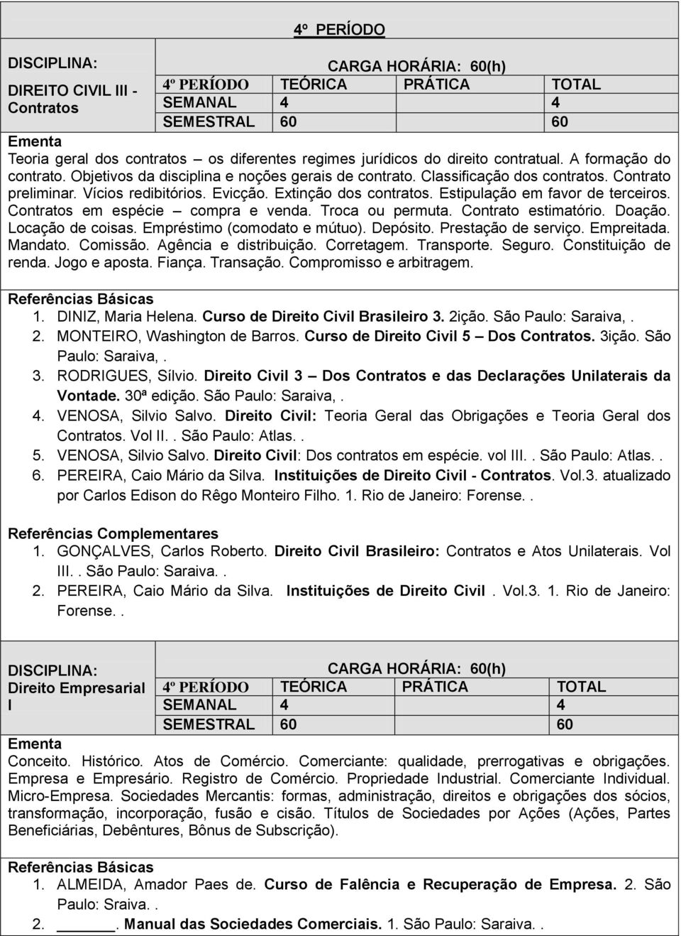 Contratos em espécie compra e venda. Troca ou permuta. Contrato estimatório. Doação. Locação de coisas. Empréstimo (comodato e mútuo). Depósito. Prestação de serviço. Empreitada. Mandato. Comissão.