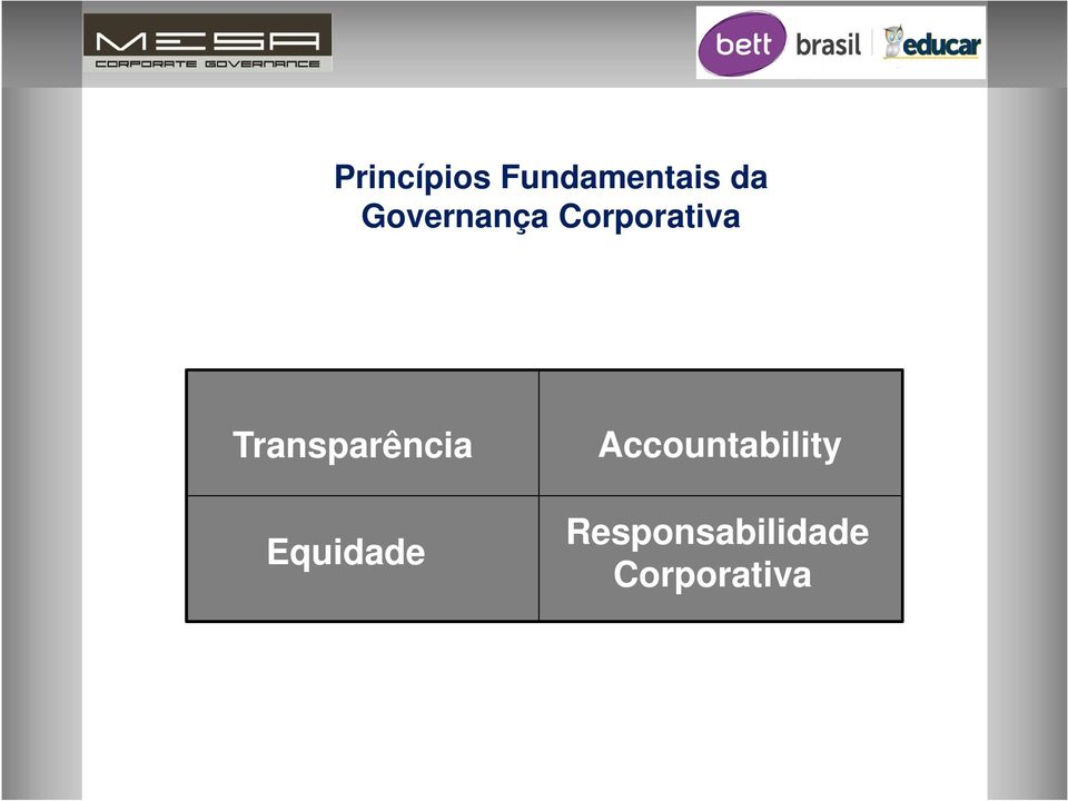 Transparência Equidade