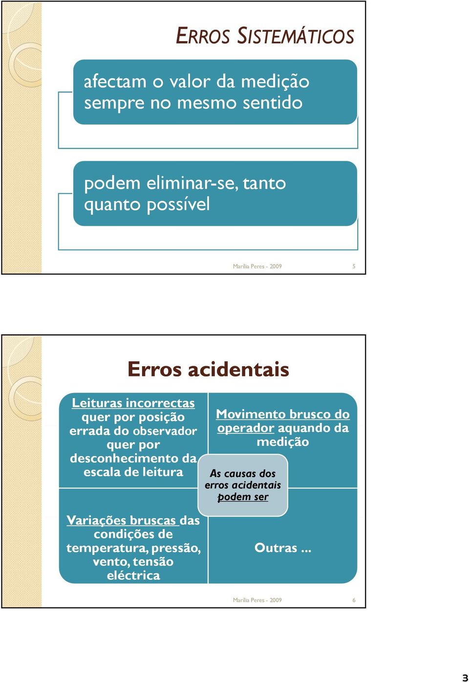 desconhecimento da escala de leitura Variações bruscas das condições de temperatura, pressão, vento,