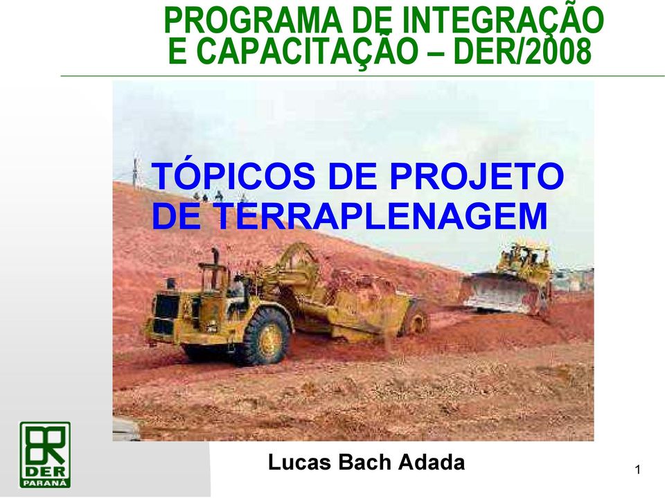 TÓPICOS DE PROJETO DE